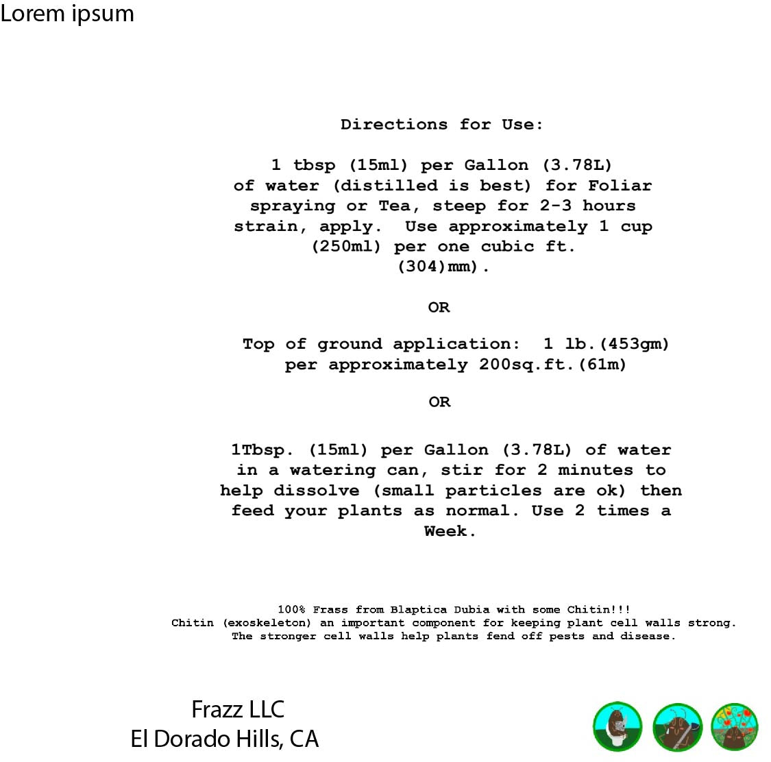 Dubia Roach Frass (Frazz)