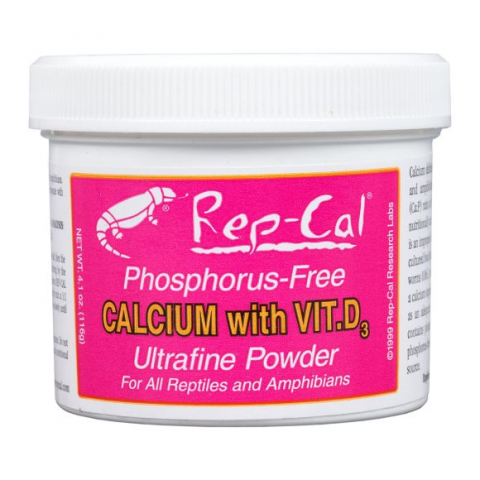 Rep Cal Phosphorus Free Calcium with Vitamin D3 - Ultrafine Powder 3.3 oz