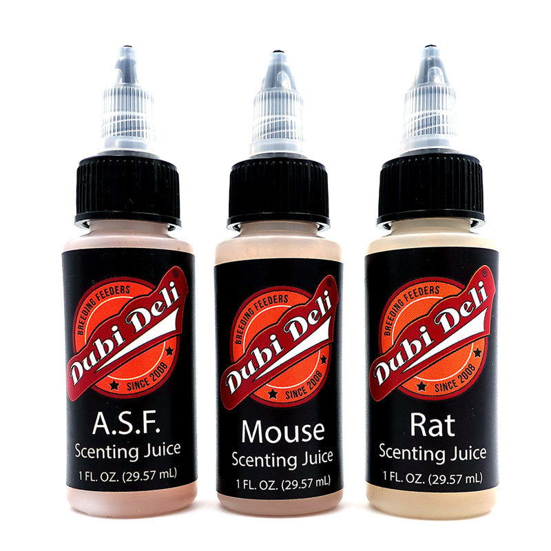 African Soft Fur (A.S.F.) & Mouse & Rat scenting juice combo pack